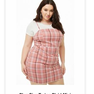 Pink Plaid Mini Dress